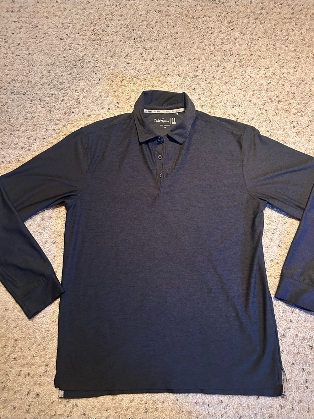 Walter Hagen size medium Long-Sleeve Polo Shirt in Grey - Classic Men's Casual